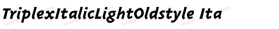 TriplexItalicLightOldstyle Italic字体转换